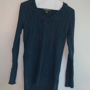 Eddie Bauer Vintage Womens V-Neck Sweater Medium